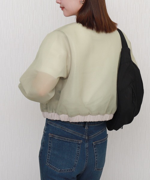 libelle more（リベル モア）の「シアーダンボールショートブルゾン（ブルゾン・レディース・グレー/ベージュ/カーキ/ブラック・M/L）」の16枚目の写真