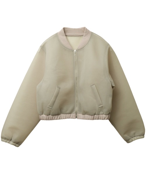 libelle more（リベル モア）の「シアーダンボールショートブルゾン（ブルゾン・レディース・グレー/ベージュ/カーキ/ブラック・M/L）」の22枚目の写真