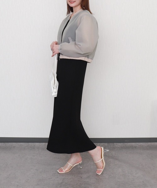 libelle more（リベル モア）の「シアーダンボールショートブルゾン（ブルゾン・レディース・グレー/ベージュ/カーキ/ブラック・M/L）」の7枚目の写真