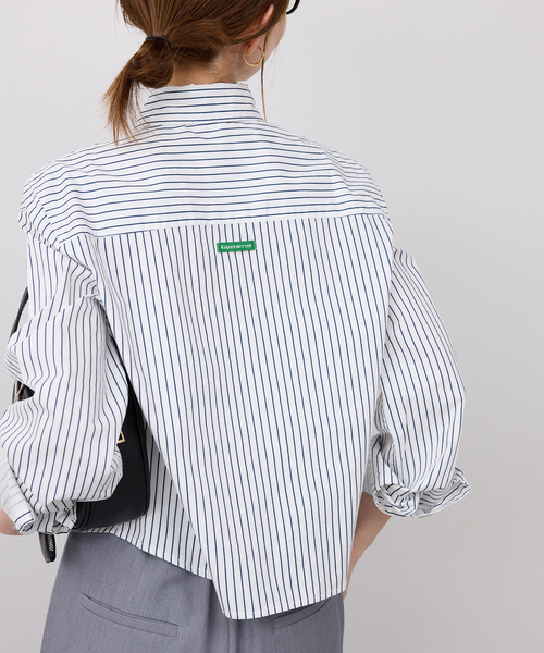 セール】GREEN BUTTER/グリーンバター Stripe Cotton Shirt（シャツ