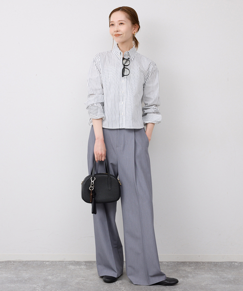 GREEN BUTTER(グリーンバター)の「GREEN BUTTER/グリーンバター Stripe Cotton Shirt(シャツ/ブラウス・レディース・スカイブルー/アイボリー・FREE)」の21枚目の写真