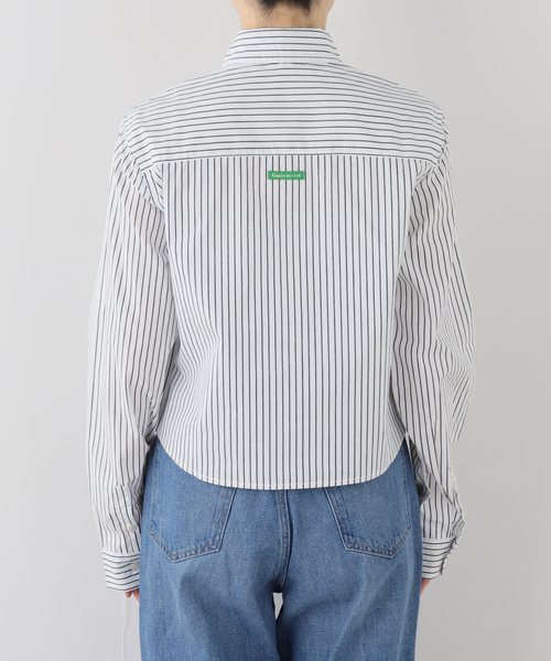GREEN BUTTER(グリーンバター)の「GREEN BUTTER/グリーンバター Stripe Cotton Shirt(シャツ/ブラウス・レディース・スカイブルー/アイボリー・FREE)」の11枚目の写真
