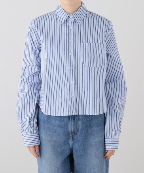 GREEN BUTTER(グリーンバター)の「GREEN BUTTER/グリーンバター Stripe Cotton Shirt(シャツ/ブラウス・レディース・スカイブルー/アイボリー・FREE)」の19枚目の写真