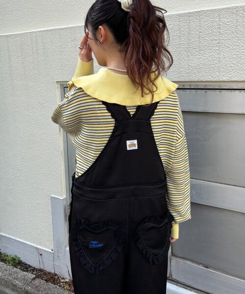 CIAOPANIC TYPY（チャオパニックティピー）の「【HELLO.SANFRANCISCO/ハローサンフランシスコ】レースサテンオーバーオール（サロペット/オーバーオール・レディース・ホワイト/ブラック・ONE SIZE）」の14枚目の写真