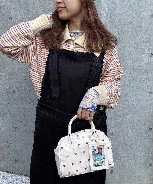 CIAOPANIC TYPY（チャオパニックティピー）の「【HELLO.SANFRANCISCO/ハローサンフランシスコ】レースサテンオーバーオール（サロペット/オーバーオール・レディース・ホワイト/ブラック・ONE SIZE）」の21枚目の写真