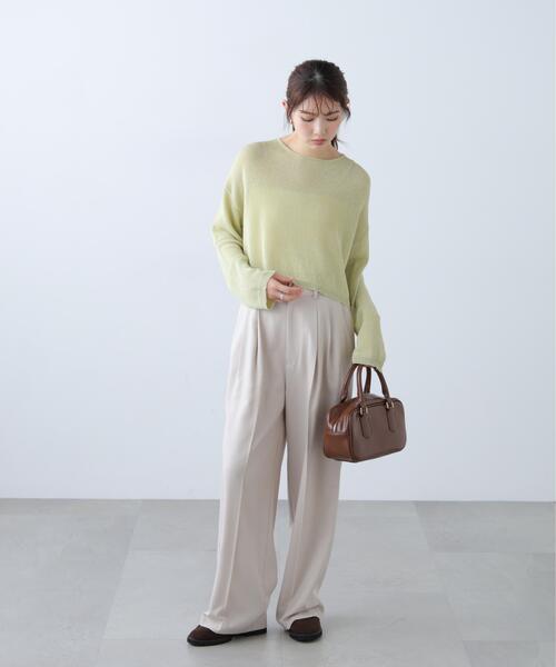 FREE'S MART（フリーズマート）の「◆梳毛調合繊タックワイドパンツ（その他パンツ・レディース・ネイビー/ブラウン/ベージュ・SMALL/X-SMALL/MEDIUM）」の16枚目の写真