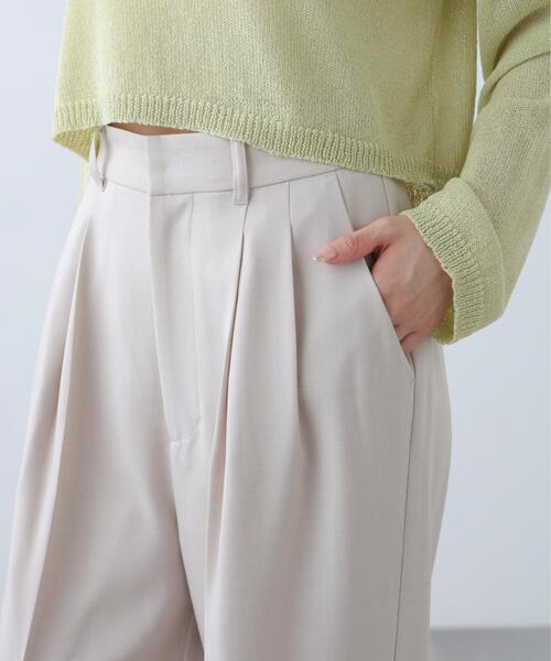 FREE'S MART（フリーズマート）の「◆梳毛調合繊タックワイドパンツ（その他パンツ・レディース・ネイビー/ブラウン/ベージュ・SMALL/X-SMALL/MEDIUM）」の19枚目の写真