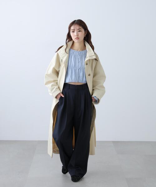 FREE'S MART（フリーズマート）の「◆梳毛調合繊タックワイドパンツ（その他パンツ・レディース・ネイビー/ブラウン/ベージュ・SMALL/X-SMALL/MEDIUM）」の12枚目の写真