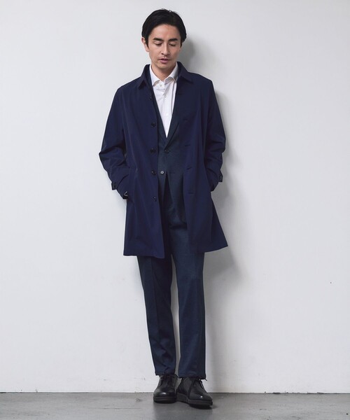 ◆J.PLESS 【新品】毎年定番コート 春 3,6万 M 昨年 撥水 入学式 ナイロンストレッチスプリングコート/接触冷感/撥水（トレンチコート