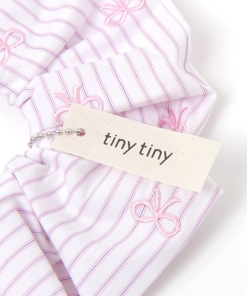 niko and...（ニコアンド）の「ストライプリボンシュシュ[tiny tiny(ティニーティニー)]（シュシュ・レディース・ブルー/ピンク・0）」の4枚目の写真
