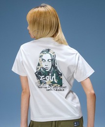 X-girl（エックスガール）の「HIBISCUS CAMOUFLAGE FACE S/S TEE（Tシャツ/カットソー）」