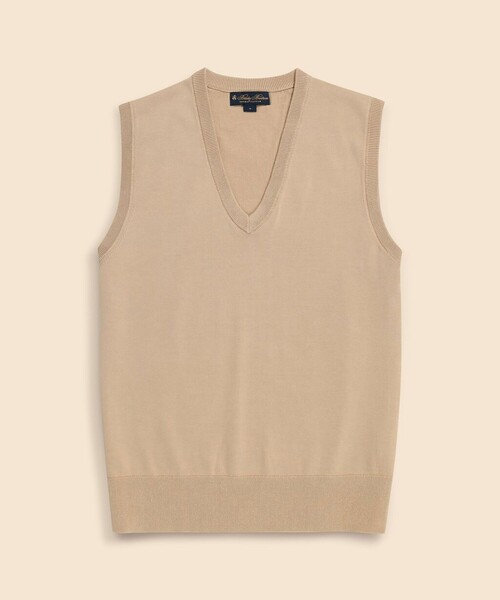 BROOKS BROTHERS(ブルックスブラザーズ)の「スーピマコットン Vネックベスト(ベスト・メンズ・ネイビー/ベージュ・SMALL/MEDIUM/LARGE/X-SMALL)」の2枚目の写真