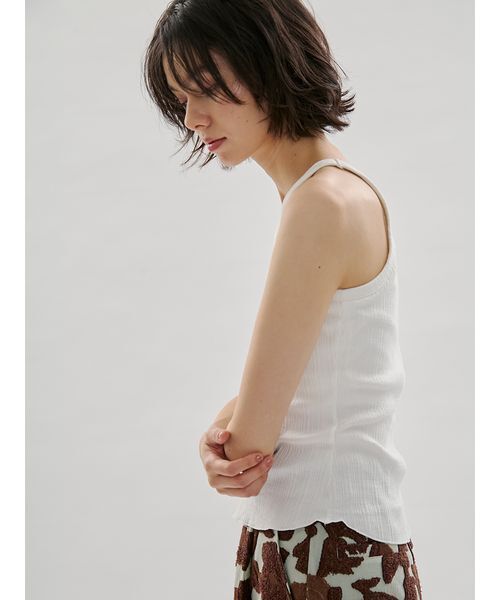 emmi(エミ)の「カップインランダムテレコタンクトップ(タンクトップ・レディース・ホワイト/ブラウン/ブラック・F)」の16枚目の写真