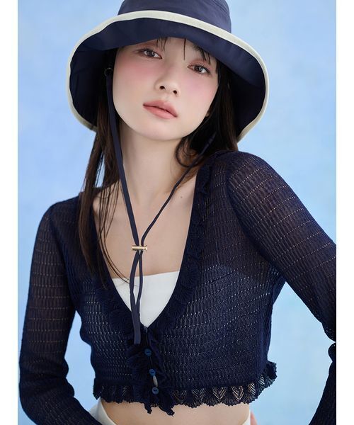 SNIDEL(スナイデル)の「UVカットバケットハット(ハット・レディース・マルチ/ブラック・F)」の17枚目の写真