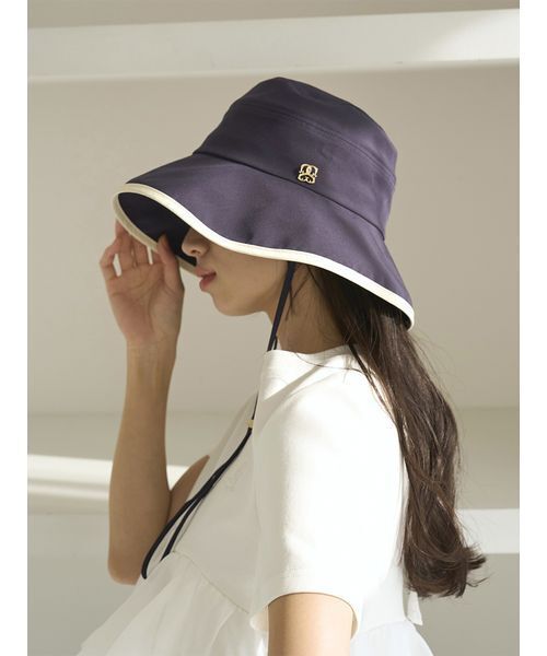 SNIDEL(スナイデル)の「UVカットバケットハット(ハット・レディース・マルチ/ブラック・F)」の3枚目の写真