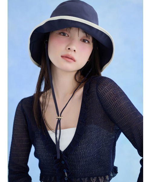 SNIDEL（スナイデル）の「UVカットバケットハット（ハット・レディース・マルチ/ブラック/アイボリー・F）」の13枚目の写真