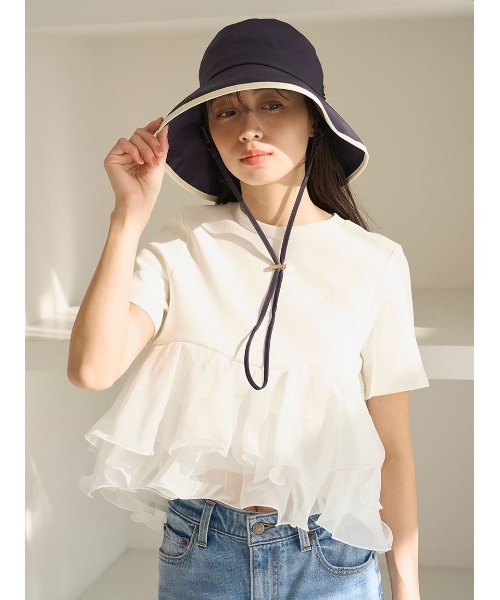 SNIDEL（スナイデル）の「UVカットバケットハット（ハット・レディース・マルチ/ブラック/アイボリー・F）」の21枚目の写真
