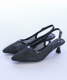 clear | ラインストーンメッシュミュール(パンプス)