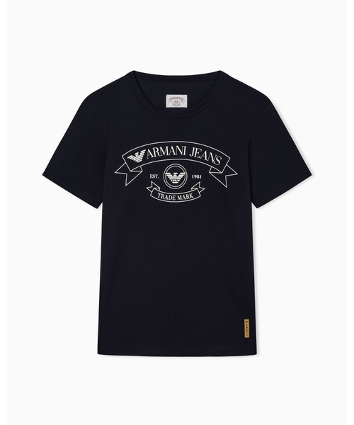 EMPORIO ARMANI（エンポリオアルマーニ）の「【エンポリオ アルマーニ】ARMANI JEANS Tシャツ（Tシャツ/カットソー・レディース・ネイビー/オフホワイト・LARGE/MEDIUM/SMALL）」の10枚目の写真