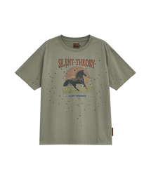 DEFGARMENTS（デフグラメンツ）の「OLD PRINT DAMAGED T-SHIRTS [KHAKI]（Tシャツ/カットソー）」