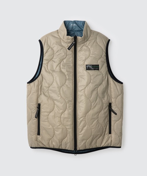 WILD THINGS（ワイルドシングス）の「リバーシブルビレイベスト│REVERSIBLE BELAY VEST>（ベスト・メンズ・グリーン/ブラック×ブラック/パープル/ベージュ/グリーン×オレンジ/レッド/ピンク・S/L/M/XL）」の2枚目の写真