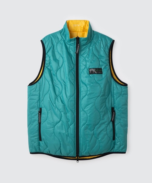 WILD THINGS（ワイルドシングス）の「リバーシブルビレイベスト│REVERSIBLE BELAY VEST>（ベスト・メンズ・グリーン/ブラック×ブラック/パープル/ベージュ/グリーン×オレンジ/レッド/ピンク・S/L/M/XL）」の4枚目の写真