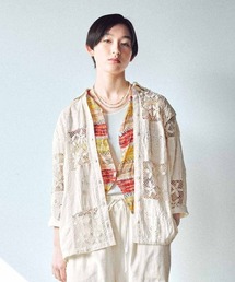 MEDE19F | MEDE19F 〈MADE IN INDIA COLLECTION〉刺繍遣いのパッチワークレースシャツ〈アイボリー〉(シャツ/ブラウス)