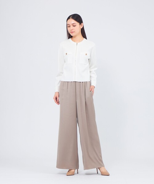 EPOCA（エポカ）の「【WEB＆一部店舗限定】ジップアップニットブルゾン（ブルゾン・レディース・オフホワイト/ベージュ/ネイビー・40）」の12枚目の写真
