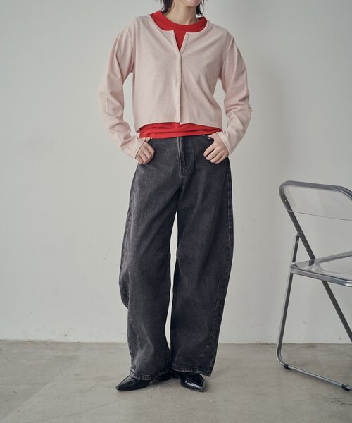 goocy（グーシー）の「スタッズ付きカーブパンツ（デニムパンツ・レディース・ブラック/ブルー系その他/インディゴブルー・FREE）」の9枚目の写真