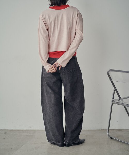 goocy（グーシー）の「スタッズ付きカーブパンツ（デニムパンツ・レディース・ブラック/ブルー系その他/インディゴブルー・FREE）」の10枚目の写真