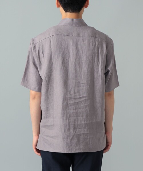 BEAMS F（ビームスエフ）の「【別注】Paul Stuart / リネン ショートスリーブ プルオーバーシャツ（シャツ/ブラウス・メンズ・グレー/ネイビー・50/46）」の7枚目の写真