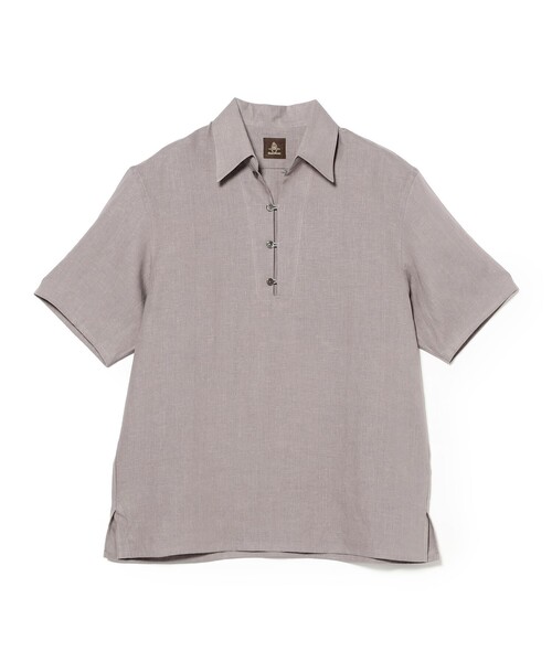 BEAMS F（ビームスエフ）の「【別注】Paul Stuart / リネン ショートスリーブ プルオーバーシャツ（シャツ/ブラウス・メンズ・グレー/ネイビー・50/46）」の8枚目の写真