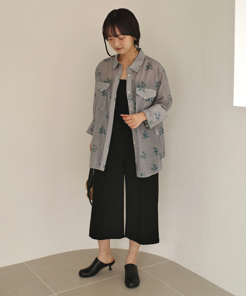 Margaux Dereume × SLOBE cotton silk mix シャツ（シャツ/ブラウス