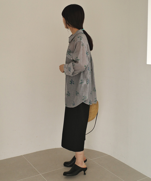 Margaux Dereume × SLOBE cotton silk mix シャツ（シャツ/ブラウス