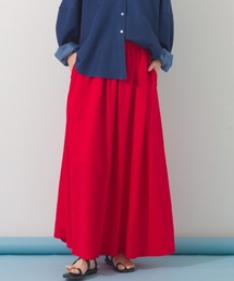 OMNES | 接触冷感 ギャザーフレアロングスカート(スカート)