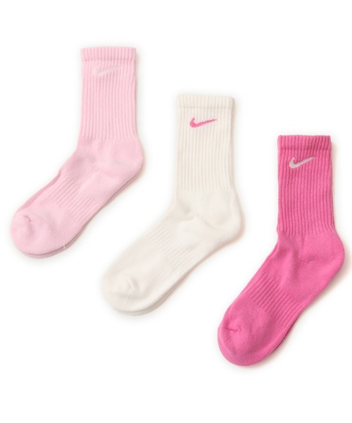NIKE(ナイキ)の「NIKE U NK EVERYDAY CUSHION CREW SOCKS 3PR / ナイキ 3P エブリデイ クッション クルー ソックス【SP】(ソックス/靴下・レディース・マルチ・23-25)」の1枚目の写真