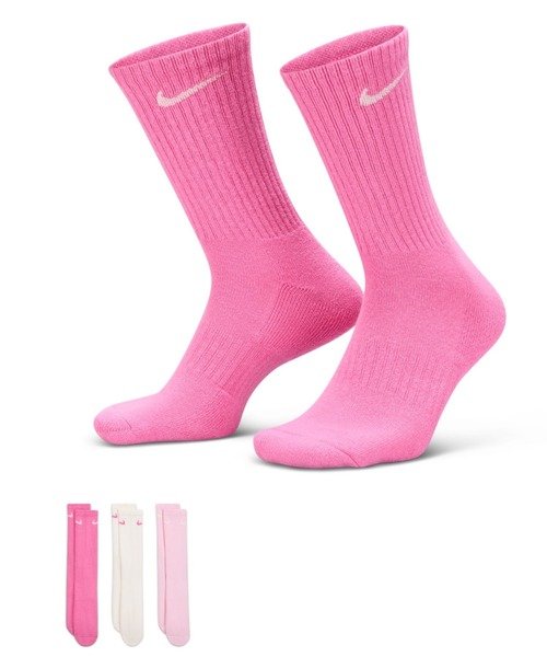 NIKE(ナイキ)の「NIKE U NK EVERYDAY CUSHION CREW SOCKS 3PR / ナイキ 3P エブリデイ クッション クルー ソックス【SP】(ソックス/靴下・レディース・マルチ・23-25)」の4枚目の写真