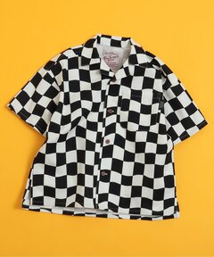 ブランド古着】チェッカーフラッグ柄半袖ワークシャツ（シャツ