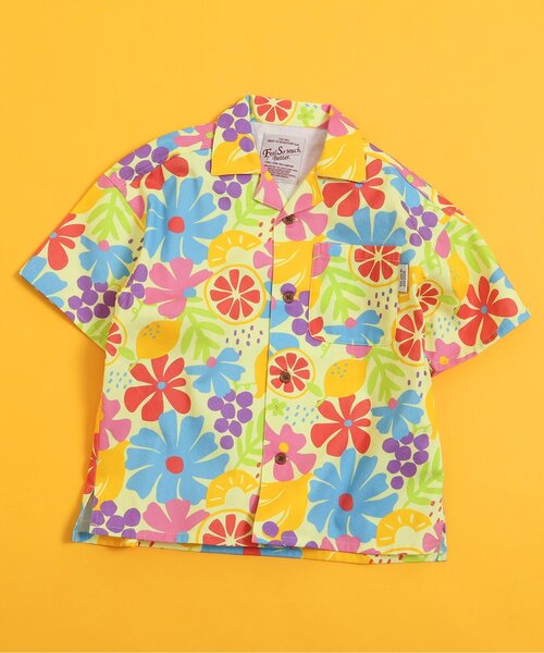 BREEZE（ブリーズ）の「【リンク】シェフシャツ(セットアップ可)（シャツ/ブラウス・キッズ・レインボー/オレンジ/チェック/キナリ・80/90/100/110/120/130/140）」の3枚目の写真