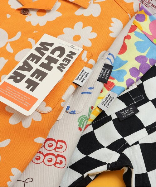 BREEZE（ブリーズ）の「【リンク】シェフシャツ(セットアップ可)（シャツ/ブラウス・キッズ・レインボー/オレンジ/チェック/キナリ・80/90/100/110/120/130/140）」の13枚目の写真