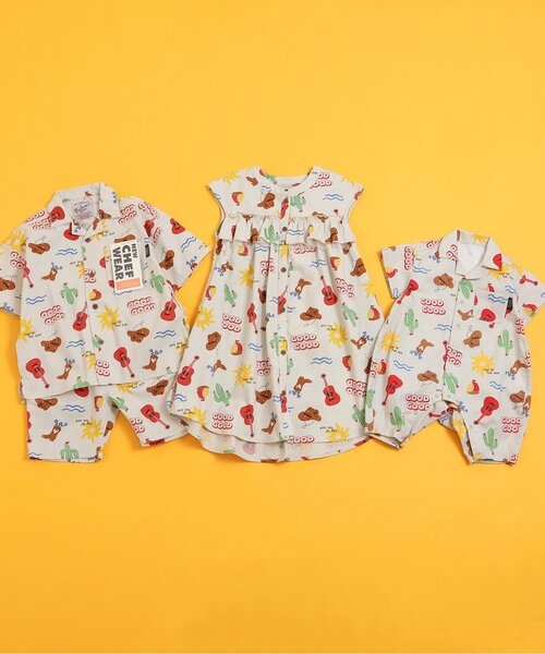 BREEZE（ブリーズ）の「【リンク】シェフシャツ(セットアップ可)（シャツ/ブラウス・キッズ・レインボー/オレンジ/チェック/キナリ・80/90/100/110/120/130/140）」の14枚目の写真