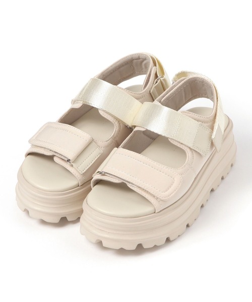 niko and...（ニコアンド）の「厚底コンビサンダル（サンダル・レディース・アイボリー/ブラック/レッド・SMALL/LARGE/MEDIUM）」の3枚目の写真