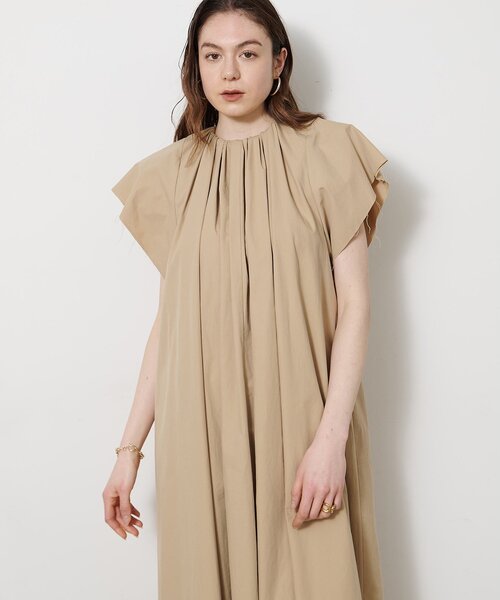 Whim Gazette(ウィムガゼット)の「ギャザータイプライターワンピース(ワンピース・レディース・ブラック/ベージュ・FREE)」の14枚目の写真