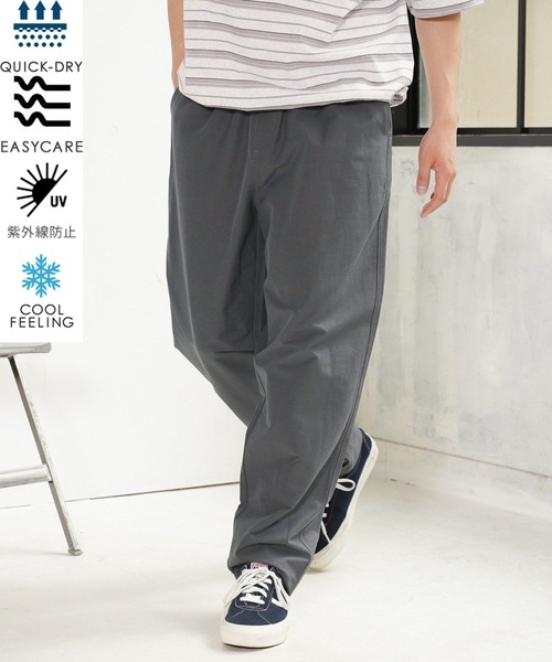 BAYFLOW(ベイフロー)の「テックリネンパンツ【吸水速乾・イージーケア・UVカット・接触冷感】(その他パンツ・メンズ・ブラック/ベージュ/チャコール・MEDIUM/LARGE)」の1枚目の写真