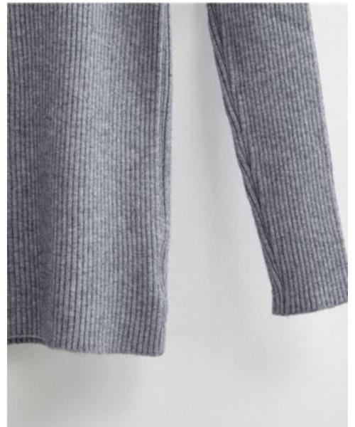 CHEER(チアー)の「セーター タートル ネック リブ ニット(ニット/セーター・レディース・グレー/ブラック・FREE)」の8枚目の写真