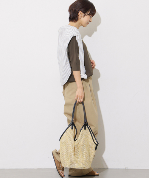 JOURNAL STANDARD relume(ジャーナルスタンダード レリューム)の「接触冷感 / ウォッシャブルクールドルマンプルオーバー(ニット/セーター・レディース・グリーン/ブラック/ライトグレー/ブラウン/ネイビー・FREE)」の10枚目の写真