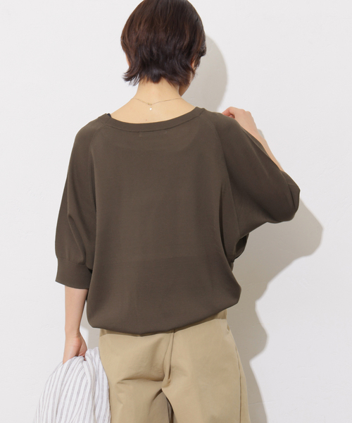 JOURNAL STANDARD relume(ジャーナルスタンダード レリューム)の「接触冷感 / ウォッシャブルクールドルマンプルオーバー(ニット/セーター・レディース・グリーン/ブラック/ライトグレー/ブラウン/ネイビー・FREE)」の22枚目の写真