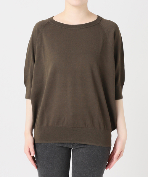 JOURNAL STANDARD relume(ジャーナルスタンダード レリューム)の「接触冷感 / ウォッシャブルクールドルマンプルオーバー(ニット/セーター・レディース・グリーン/ブラック/ライトグレー/ブラウン/ネイビー・FREE)」の18枚目の写真