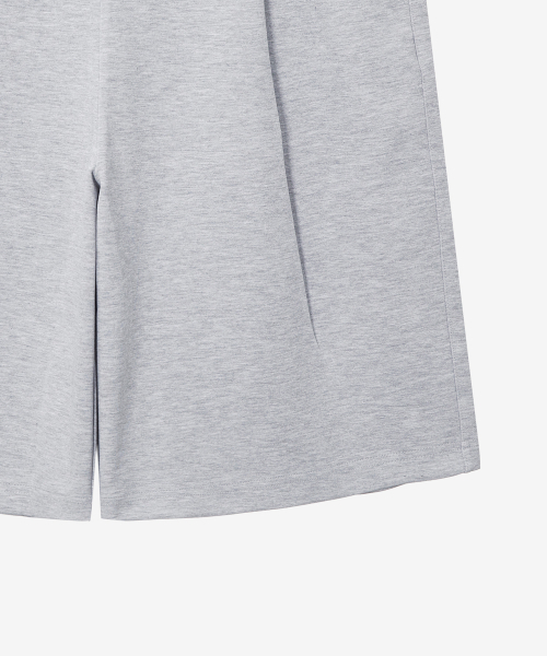 BASIC HOUSE(ベーシックハウス)の「UNI バミューダ ワイド ワンタック 特別綿 6部 ショートパンツ メランジグレー(その他パンツ・メンズ・ミックスグレー・30inch/34inch/36inch/28inch/32inch)」の14枚目の写真