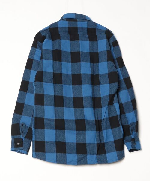 BIG BILL(ビッグビル)の「【T18】【BIG BILL/ビッグ ビル】PREMIUM FLANNEL WORK SHIRT WITH ZIPPER(シャツ/ブラウス・メンズ・ブルー/レッド/ホワイト・LARGE/SMALL)」の4枚目の写真